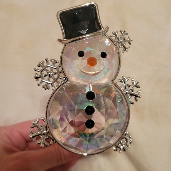 NWT Bath & Body Works Crystal SNOWMAN Snowflake Wallflower plug In - Picture 2 of 6
